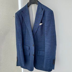 Blue linen 42L blazer from SuitSupply
